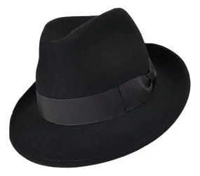 Stanton Unisex Premium Wool Felt Trilby - Black