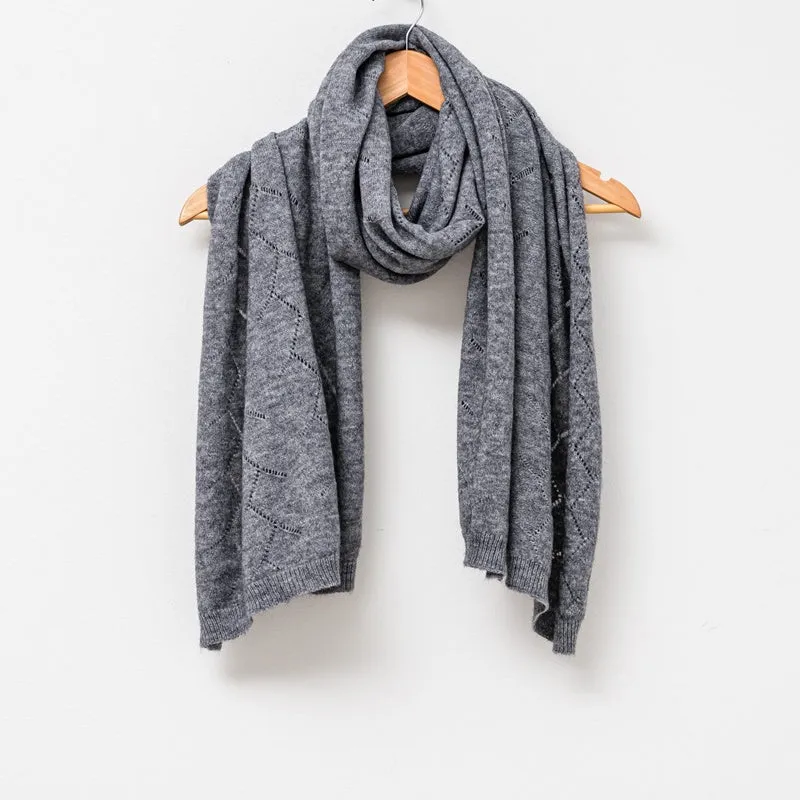 Stella   Gemma - Greta Knit Scarf - Steel