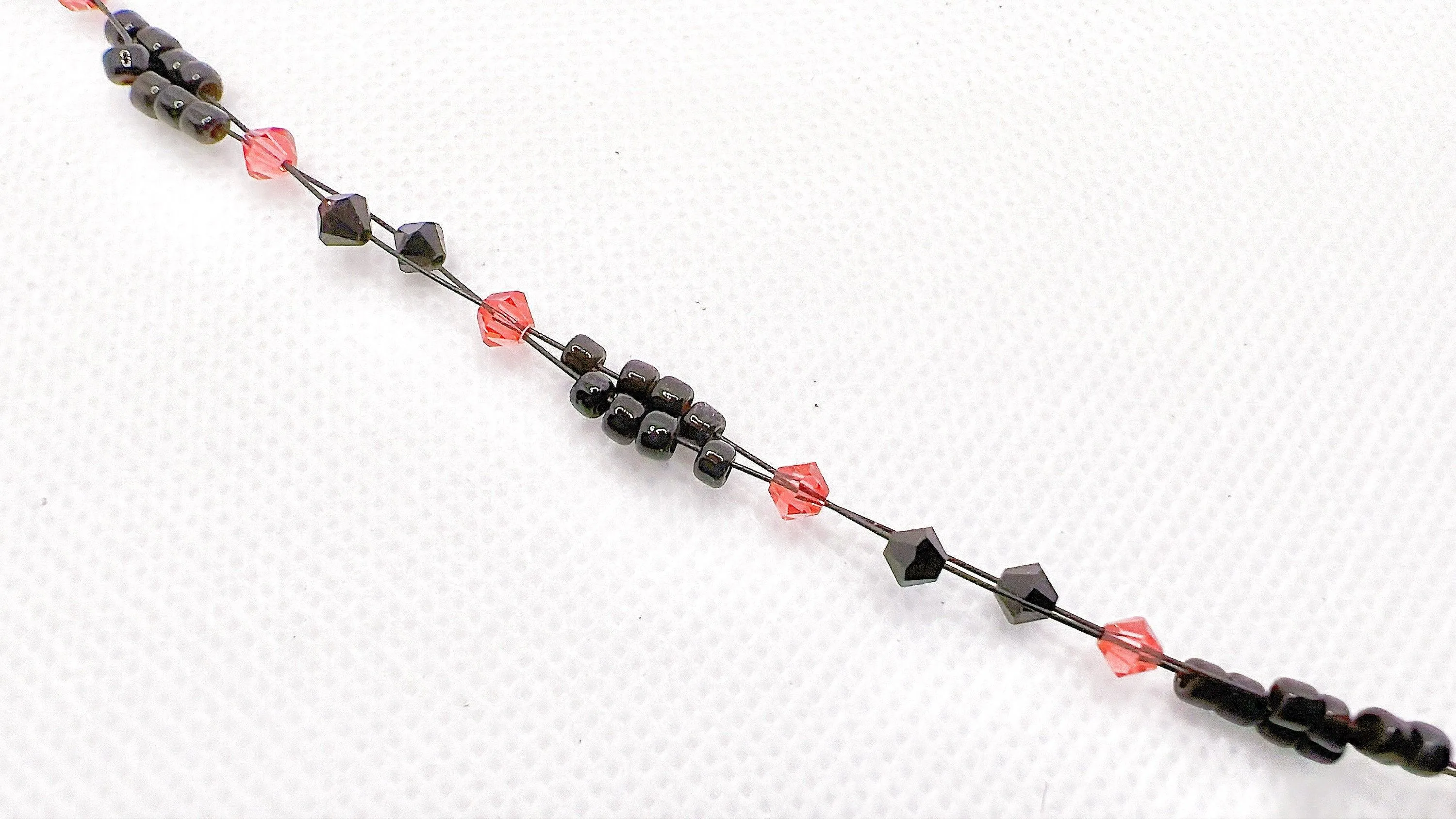 Sunset Red Crystal Miyuki Bead Anklet