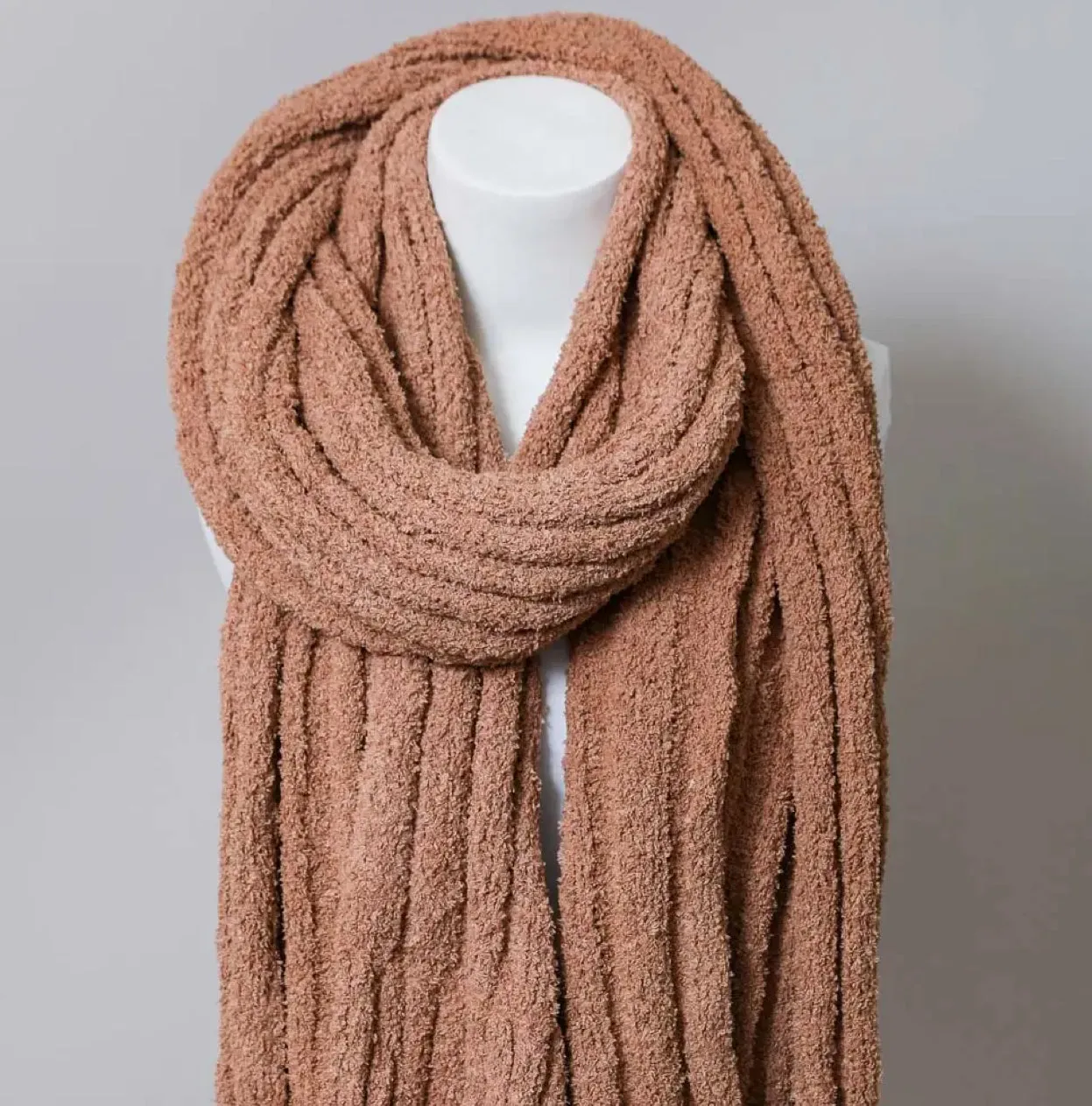 ULTRA SOFT BOUCLE VERTICAL SCARF