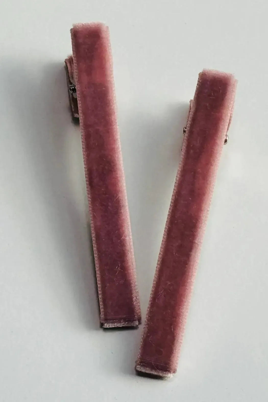 Velvet Bar Knot Hair Clips Rose
