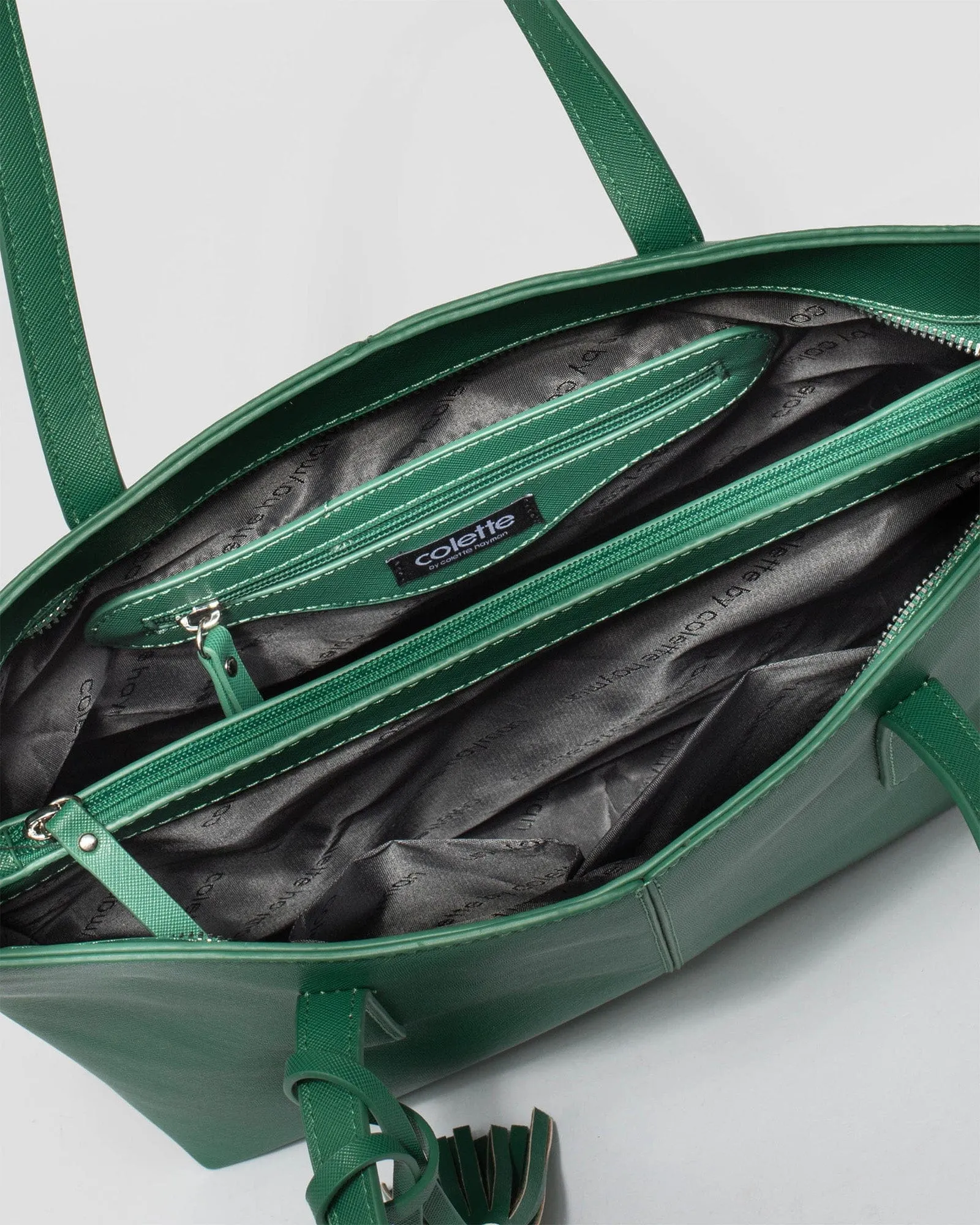 Yesenia Tassel Green Tote Bag